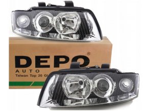 Scheinwerfer AUDI A4 B6, H7+H7 (00-04) L+P DEPO