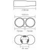 INOX 0956 Exhaust pipe 230x160x76mm diffuser BASS