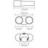 INOX 0963 Exhaust pipe 225x130x63mm diffuser BASS