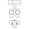 INOX 0963 Koncovka výfuku 225x130x63mm dyfúzor BASS