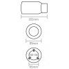 INOX 1168 Exhaust pipe end cap 181x89mm