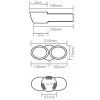 INOX 3010 Auspuffendkappe 190x215x75mm
