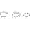 INOX 5821 Tailpipe tailpipe 195x115x85mm diffuser BASS