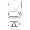 INOX 7373 Exhaust pipe end cap 215x136x80mm