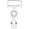 INOX 94724 Auspuff-Endkappe 180x64mm