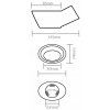 INOX H012 Exhaust pipe end cap 145x70x74mm