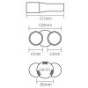 INOX MT-004B Koncovka výfuku 225x130x63mm (farba čierna matná) - DYFUZOR BASS