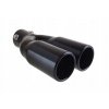 INOX MT-004B Auspuffrohr 225x130x63mm (Farbe Mattschwarz) - DYFUZOR BASS