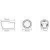 INOX MT007 Exhaust pipe end cap 150x90mm