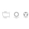 INOX MT007BC Auspuffrohr 150x90mm - GRAU