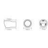 INOX MT007BLC Auspuff-Endkappe 150x90mm - NEO CHROME