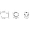 INOX MT007C Exhaust pipe end cap 150x90x90mm (carbon)