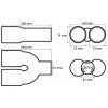 INOX MT008 Exhaust pipe 230x165x74mm diffuser BASS