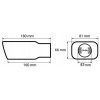INOX MT015 Exhaust pipe cap 180x81x66mm