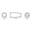 INOX MT018BC Auspuffrohrverbinder 204x76mm - GRAU