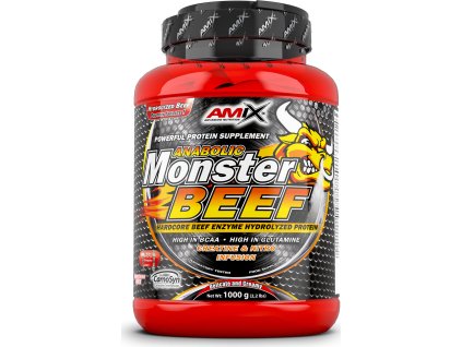 Amix Anabolic Monster BEEF 90% Protein (Balení(g) 1000g, Příchuť Strawberry-Banana)
