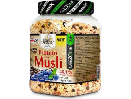 Amix Protein Müsli (Balení(g) 500g, Příchuť Blueberry-Vanilla)
