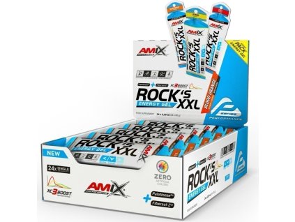 Amix Rock's Energy Gel XXL with Caffeine (Příchuť Blood Orange, Balení(g) 24x65g)