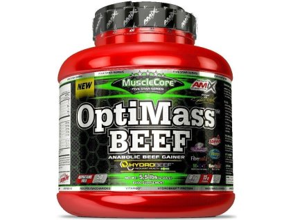 Amix OptiMass Beef Gainer (Příchuť Double Chocolate with Coconut, Balení(g) 2500g)