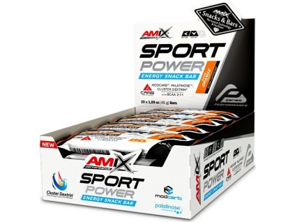 Amix Sport Power Energy Snack Bar s kofeinem (Příchuť Blood Orange, Balení(g) 20x45g)