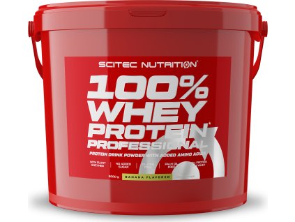 Scitec Nutrition 100% Whey Protein Professional 5000 g (Příchuť banán)