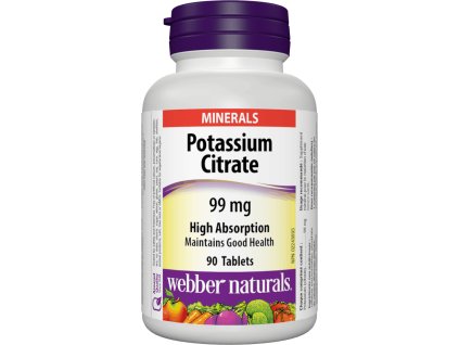 Webber Naturals Potassium Citrate draslík 90 tablet