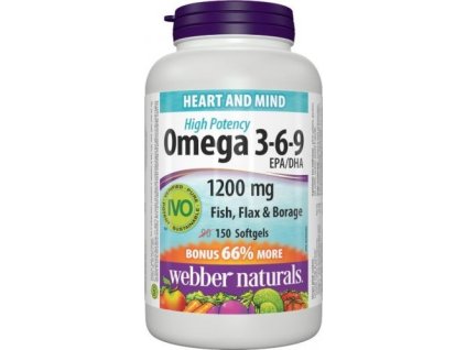 WEBBER NATURALS OMEGA 3-6-9 EXTRA STRENGHT 150 TABLETY