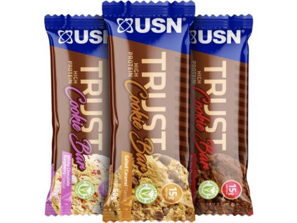 USN Trust Cookie Bar 60 g (Příchuť slaný karamel)