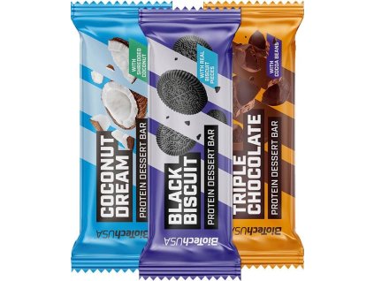 BioTech Protein Dessert Bar 50 g (Příchuť trojitá čokoláda)