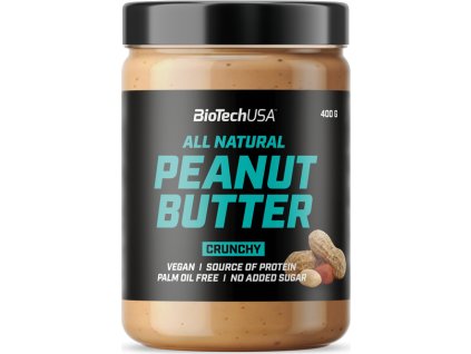 BioTech Peanut Butter 400 g (Příchuť křupavé)