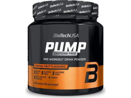 BioTech Pump Caffeine Free 330 g (Příchuť ledový čaj-citron)
