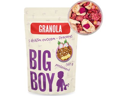 Big Boy Proteinová Granola 360 g dračí ovoce eko varianta