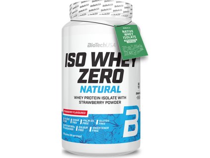 BioTech Iso Whey Zero Natural 908 g (Příchuť jahoda)