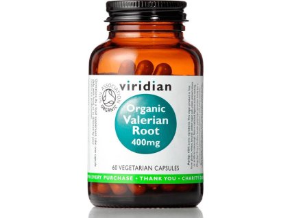 Viridian Valerian Root 400 mg 60 cps Organic