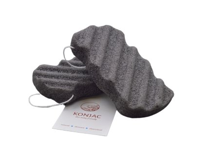 Konjac černá tělová houbička s bambusovým uhlím