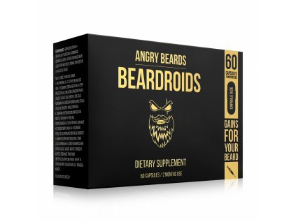 Angry Beards Beardroids vitamíny na růst vousů 60 kapslí