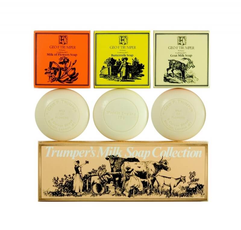 Geo F. Trumper Milk Soap Collection, mýdla 3 x 75 g
