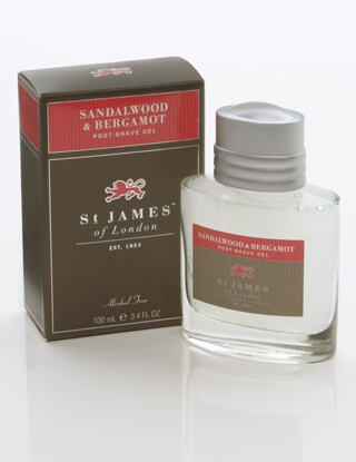 St James of London Sandalwood & Bergamot, gel po holení 100 ml