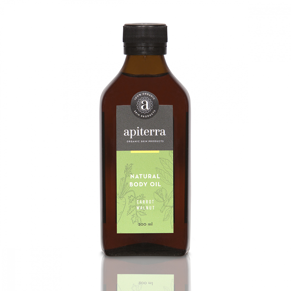 Apiterra Carrot and Walnut tělový olej 200 ml