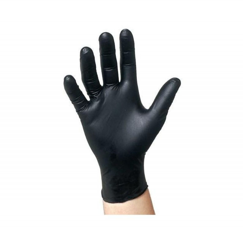 Intco jednorázové nitrilové rukavice černé M