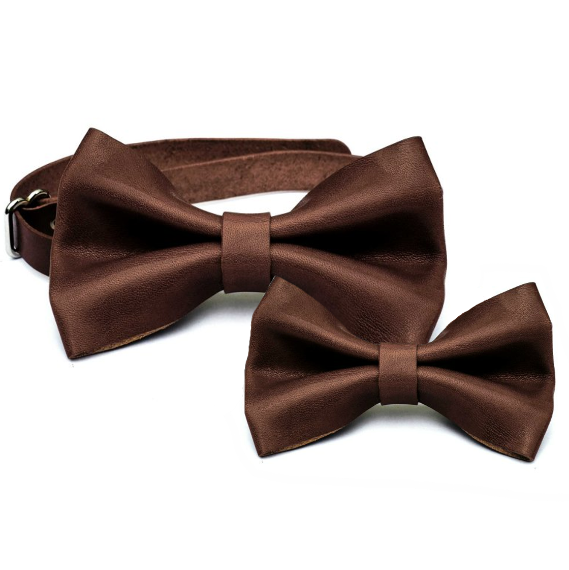 Capone Leather Bow Tie Al Brown father and son