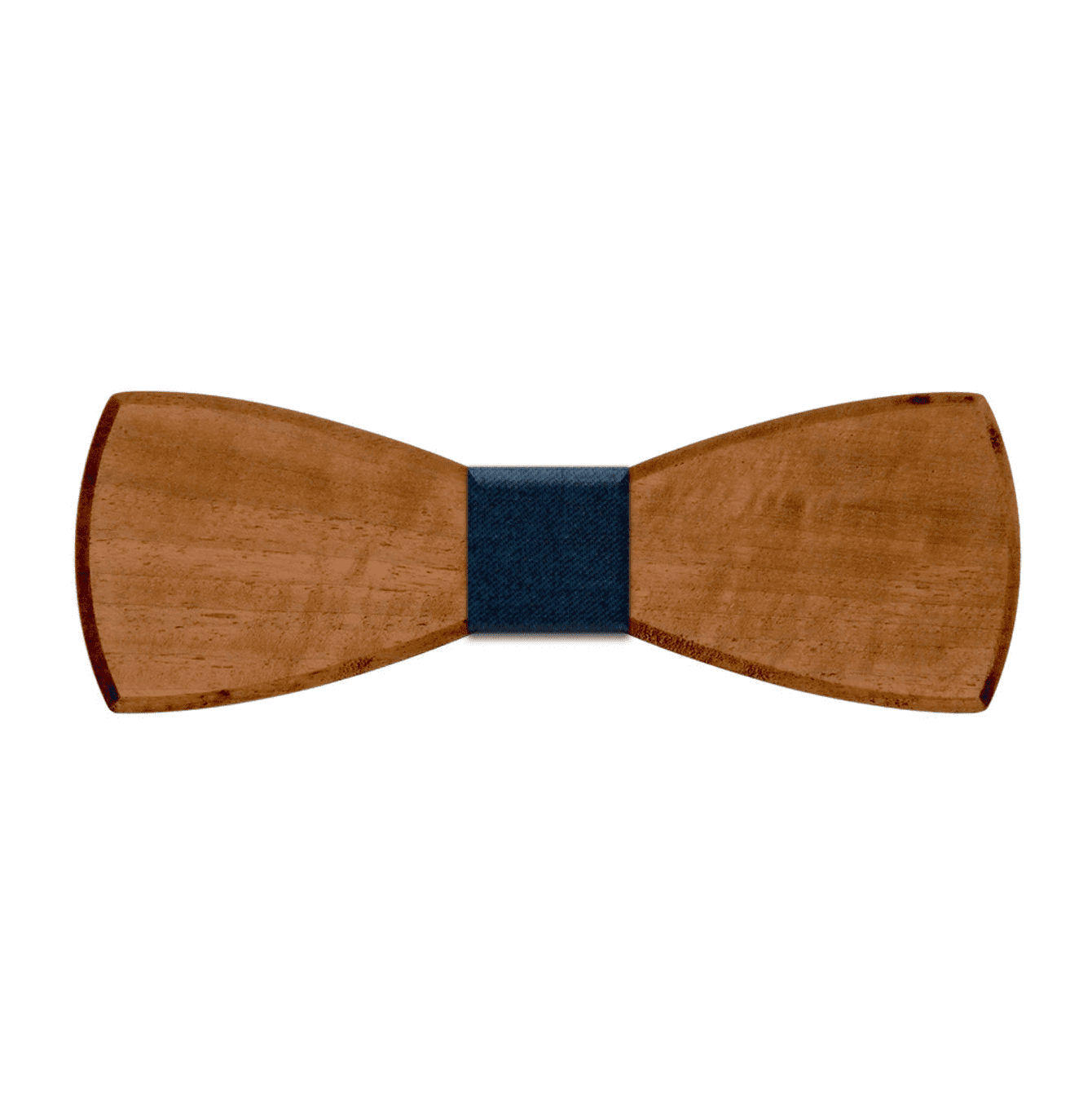 Dřevěný motýlek Walnut Barva látky: Modrá obleková