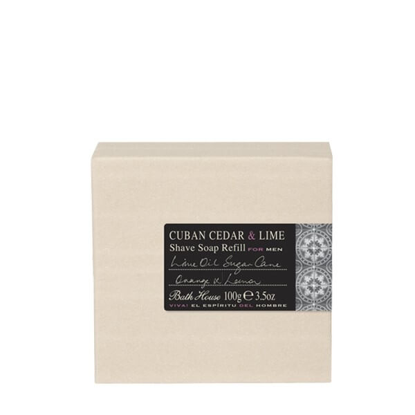 Bathhouse Bath House Cuban Cedar and Lime mýdlo na holení 100 g