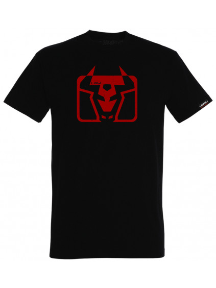 Bull head red on black 2022