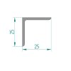 Hliníkový profil L25x25 (Délka 1055)