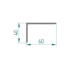 Hliníkový profil L60x40 (Délka 1055)