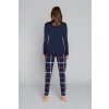 damske bavlnene pyzamo italian fashion izera tmavomodre zozadu