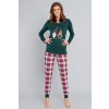vianocne damske pyzamo italian fashion mossi mega soft zelene