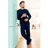panske bavlnene pyzamo s dlhym rukavom italian fashion niko tmavomodre