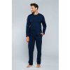 panske bavlnene pyzamo dlhe italian fashion niko tmavomodre